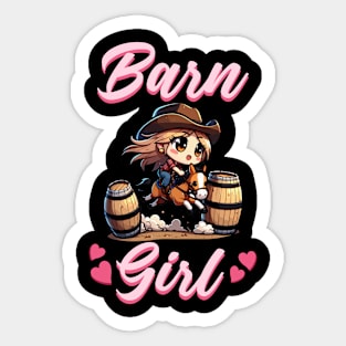 Barn Girl I Equestrian Pony Horse Fan Sticker